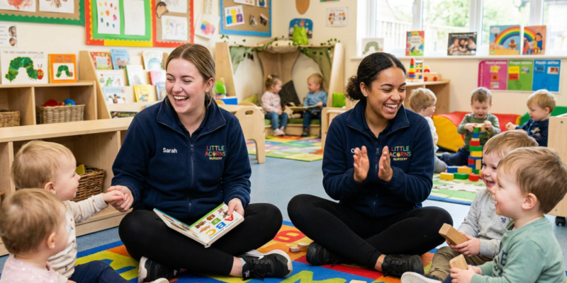 Nursery and early years staff wearing uniform